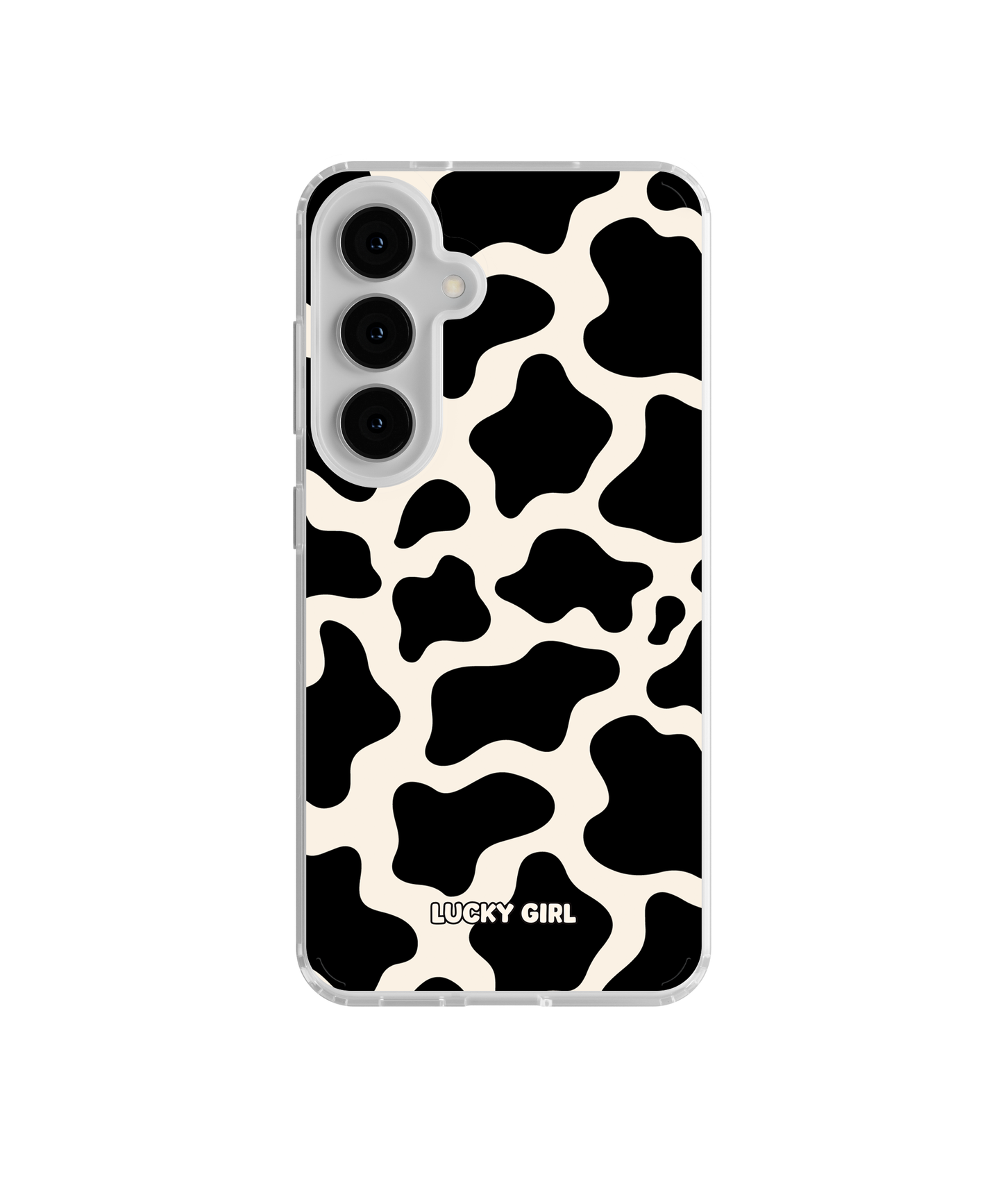 Onyx Cow Print Clear Case Insert