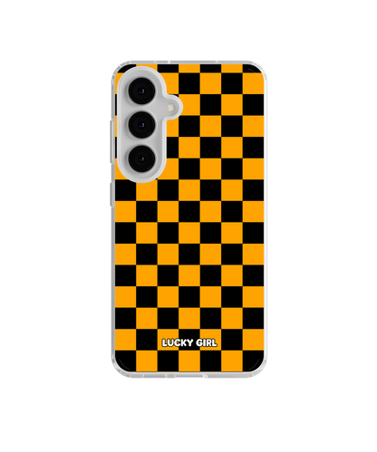 Creamsicle Checkers Clear Case Insert