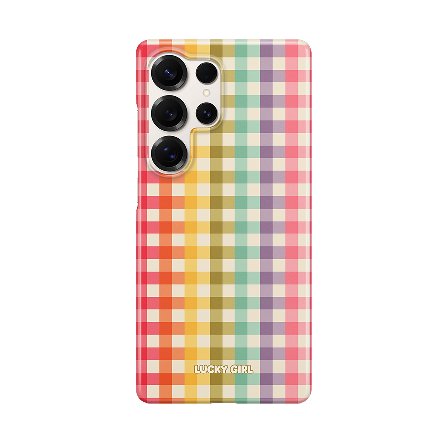 Rainbow Gingham Phone Case