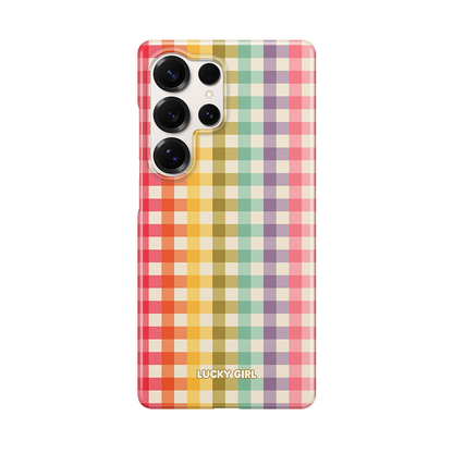Rainbow Gingham Phone Case