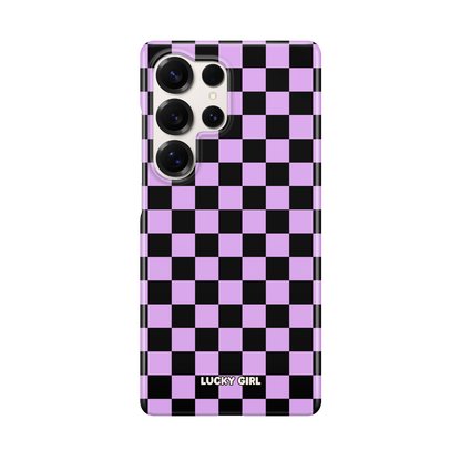 Lavender Checkers Phone Case