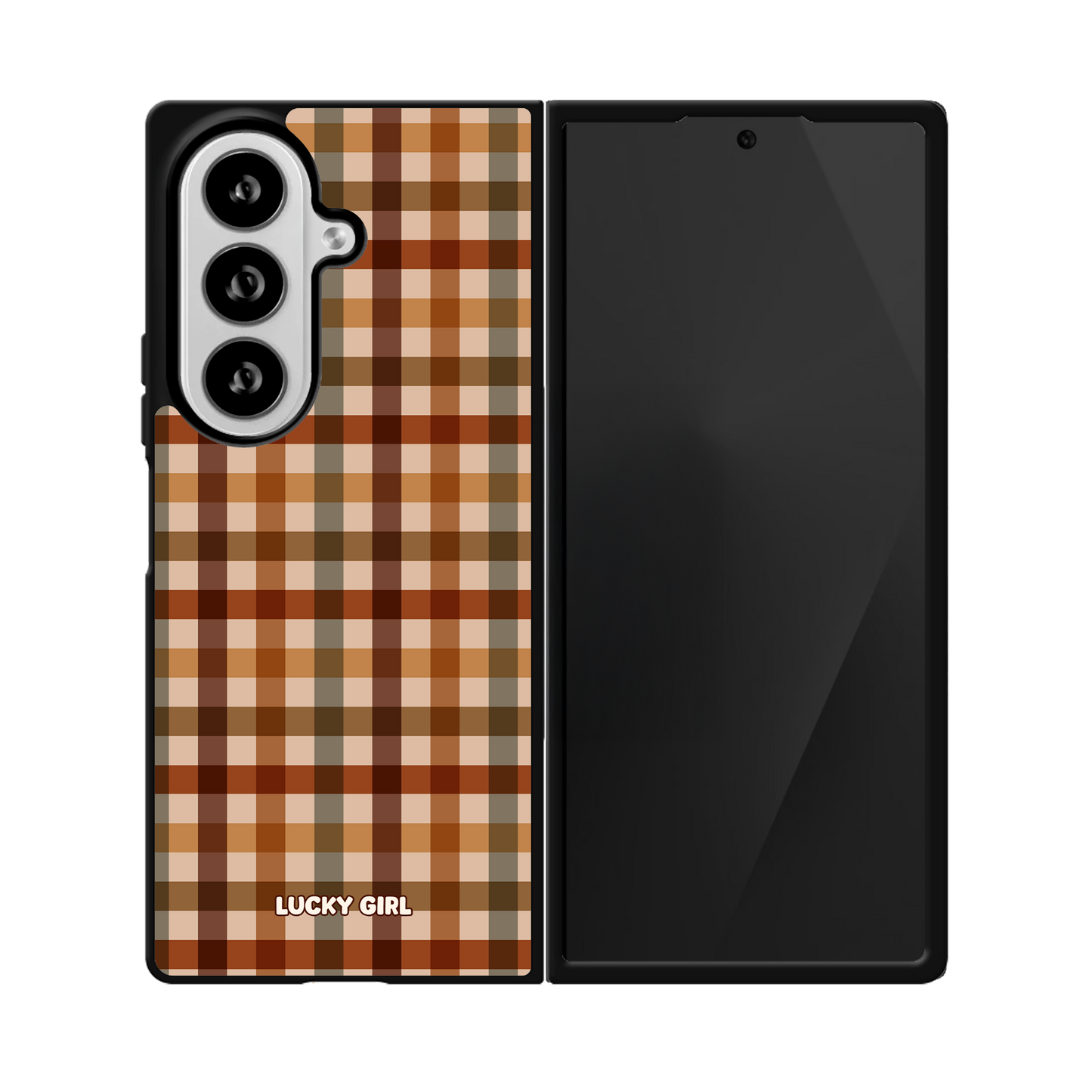 Pecan Gingham Phone Case Galaxy Z Fold 8 Ultra / No