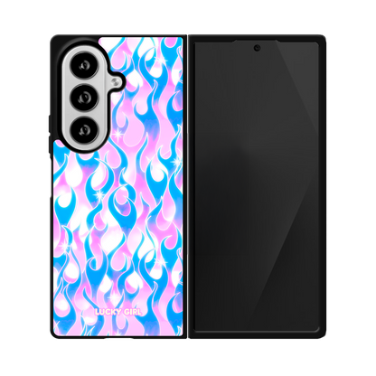 Ultraviolet Flames Phone Case Galaxy Z Fold 8 Ultra / No