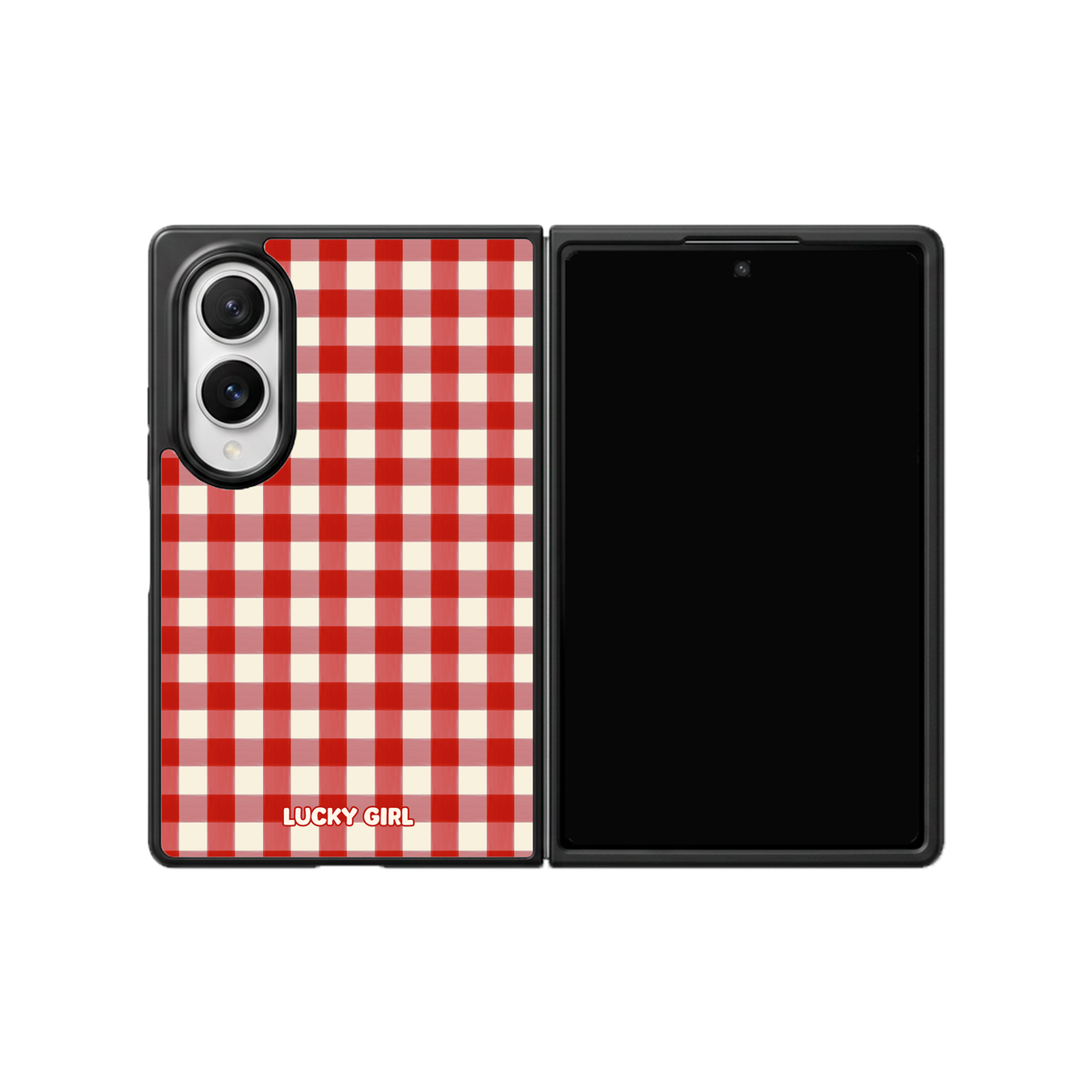 Apple Gingham Phone Case Galaxy Z Fold 8 / No