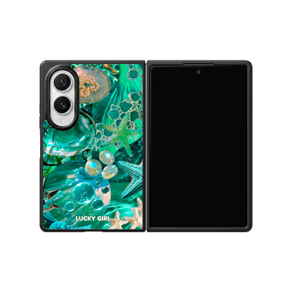 Aquamarine Phone Case Galaxy Z Fold 8 / No