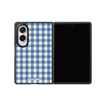 Blueberry Gingham Phone Case Galaxy Z Fold 8 / No