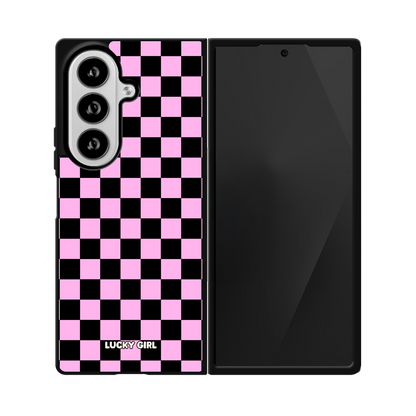 Bubblegum Checkers Phone Case Galaxy Z Fold 8 Ultra / No