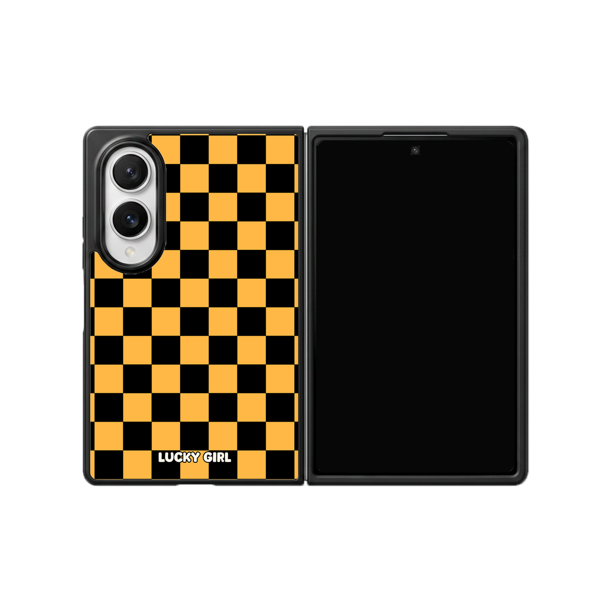 Creamsicle Checkers Phone Case Galaxy Z Fold 8 / No