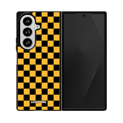 Creamsicle Checkers Phone Case Galaxy Z Fold 8 Ultra / No