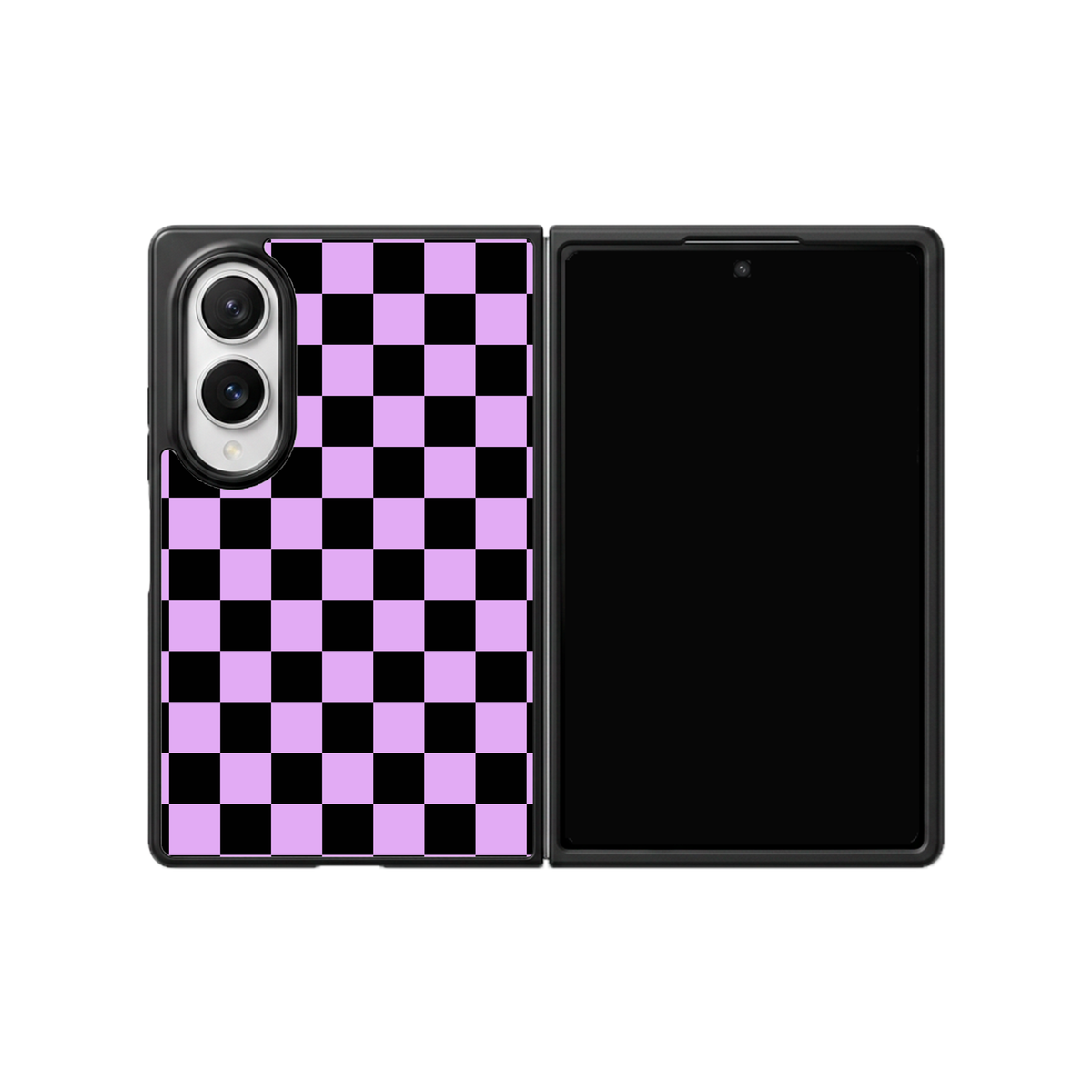 Lavender Checkers Phone Case Galaxy Z Fold 8 / No