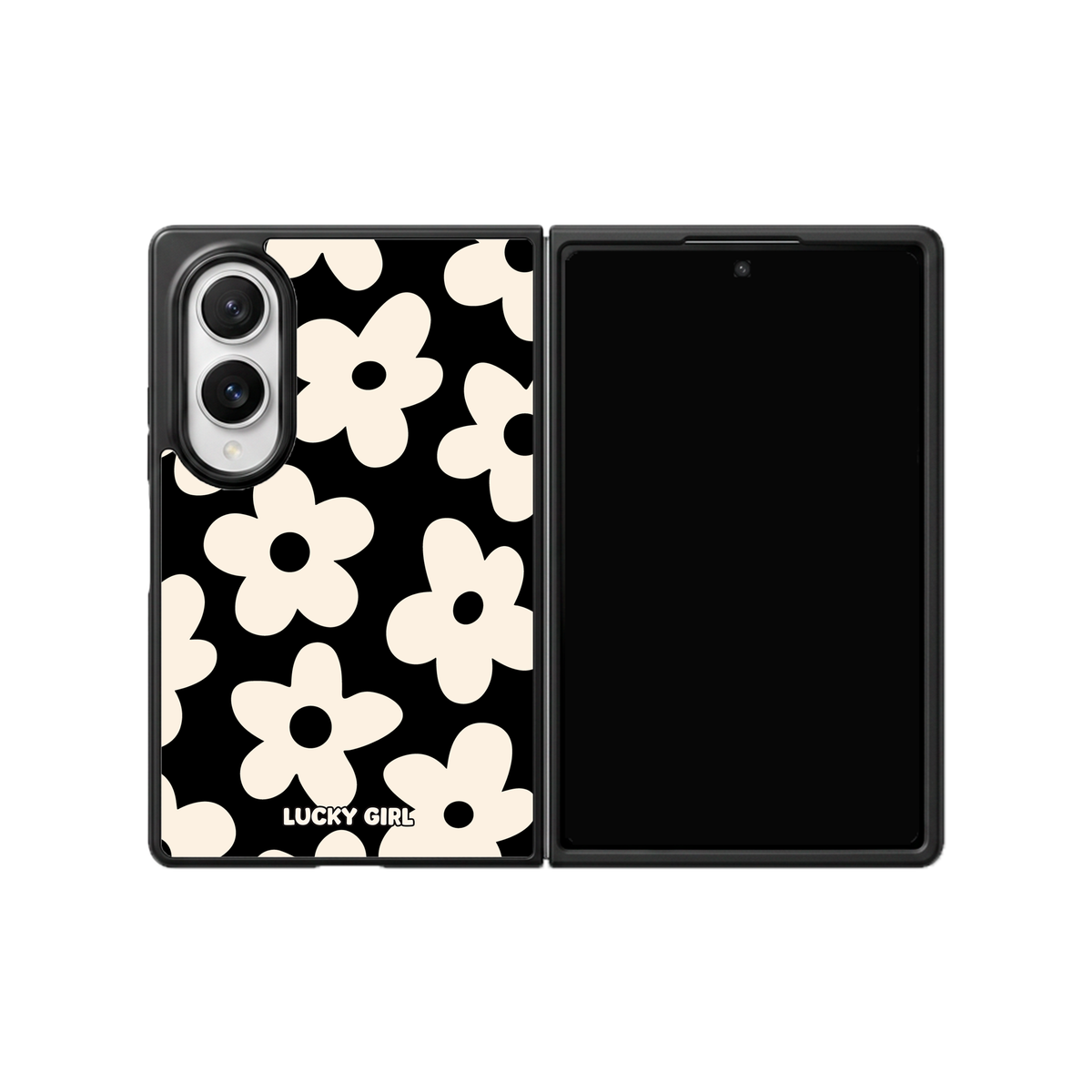 Onyx Big Blooms Phone Case Galaxy Z Fold 8 / No