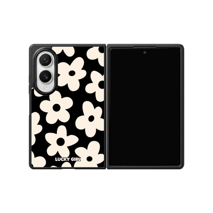Onyx Big Blooms Phone Case Galaxy Z Fold 8 / No