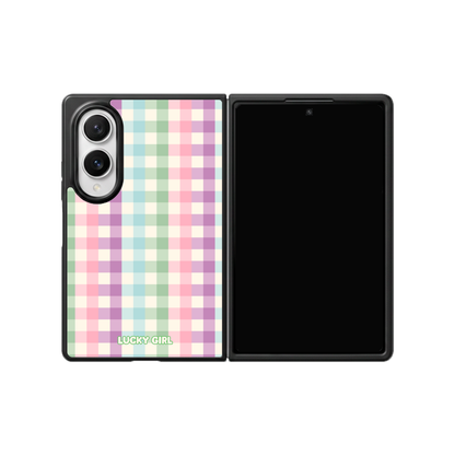 Pastel Gingham Phone Case Galaxy Z Fold 8 / No