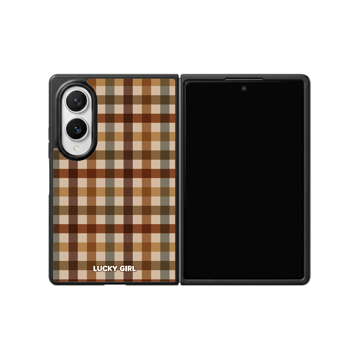 Pecan Gingham Phone Case Galaxy Z Fold 8 / No