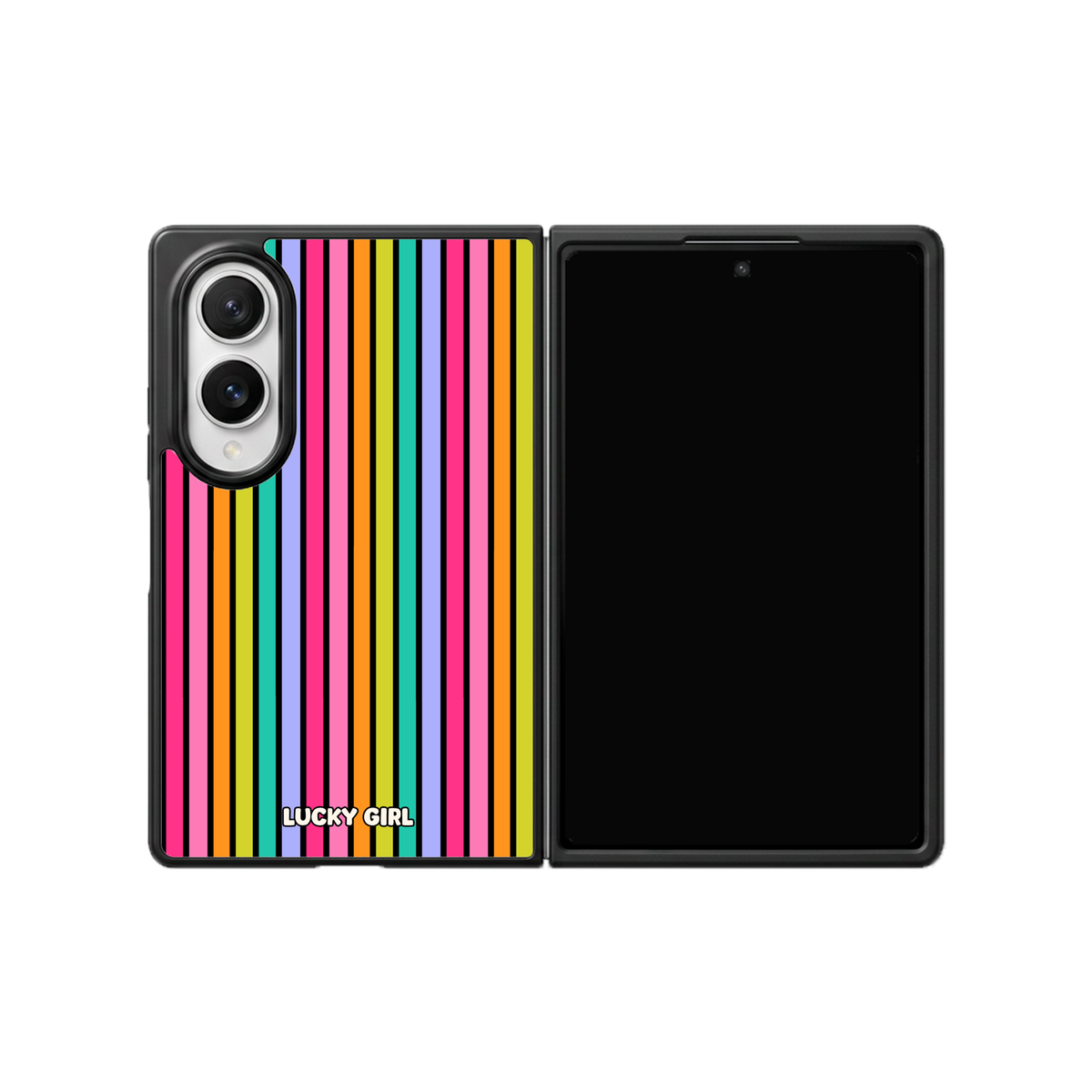 Rainbow Stripes Phone Case Galaxy Z Fold 8 / No