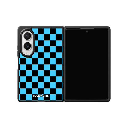 Sky Checkers Phone Case Galaxy Z Fold 8 / No