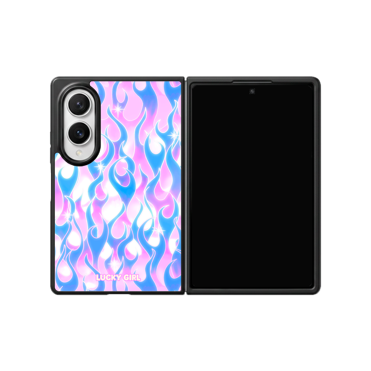 Ultraviolet Flames Phone Case Galaxy Z Fold 8 / No