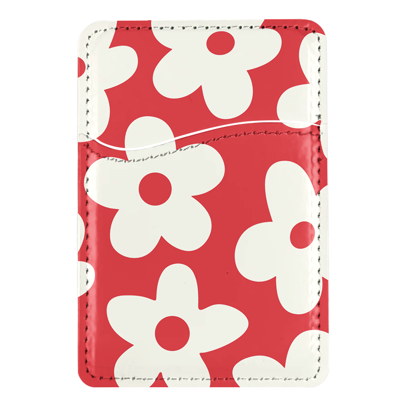 Vermillion Big Blooms MagSafe Card Holder