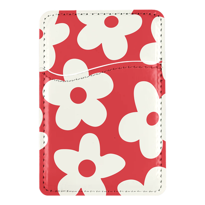 Vermillion Big Blooms MagSafe Card Holder