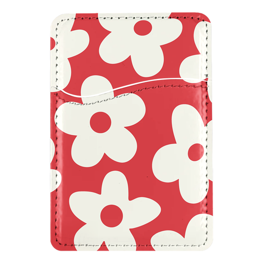 Vermillion Big Blooms MagSafe Card Holder