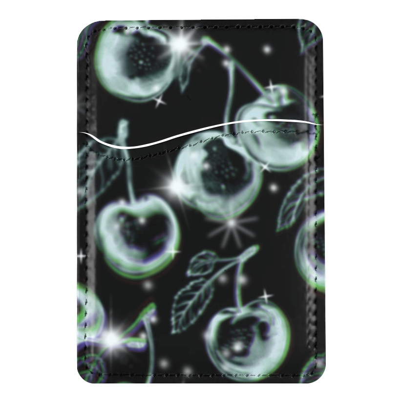 Chrome Cherries MagSafe Card Holder