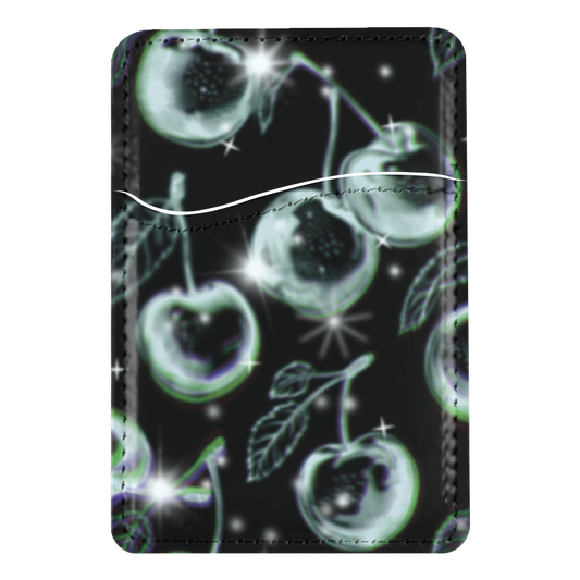 Chrome Cherries MagSafe Card Holder