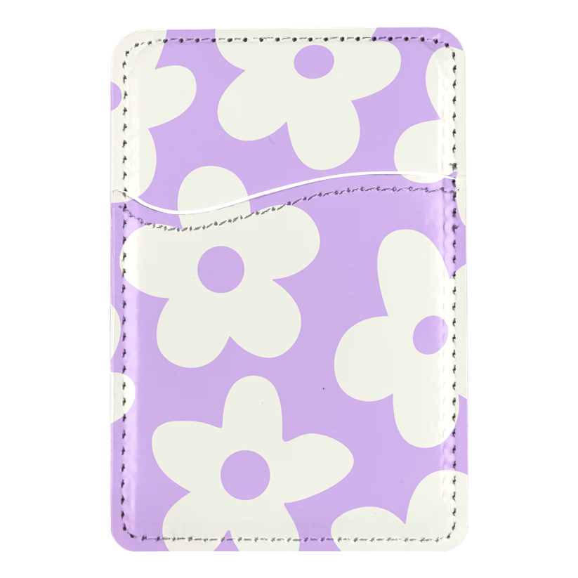 Lilac Big Blooms MagSafe Card Holder