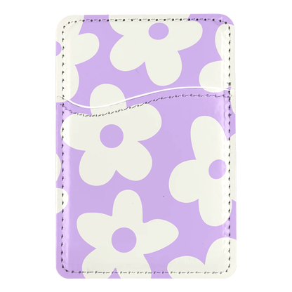 Lilac Big Blooms MagSafe Card Holder
