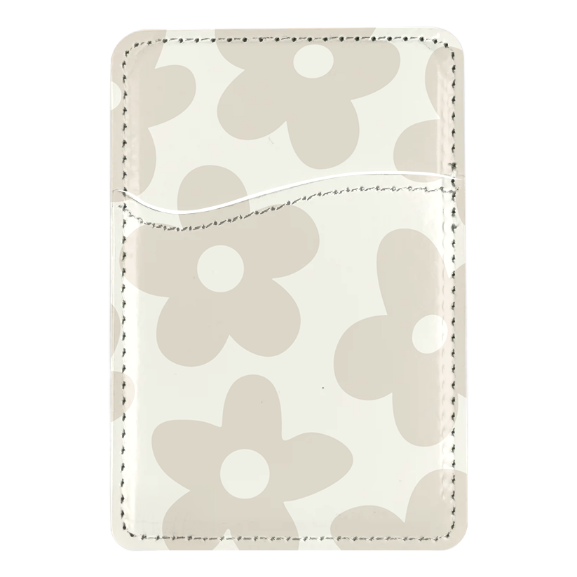 Vanilla Milkshake Big Blooms MagSafe Card Holder