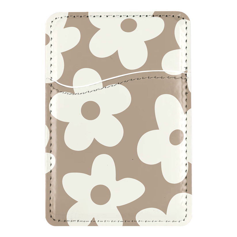 Chestnut Big Blooms MagSafe Card Holder