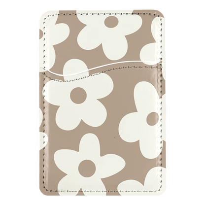 Chestnut Big Blooms MagSafe Card Holder