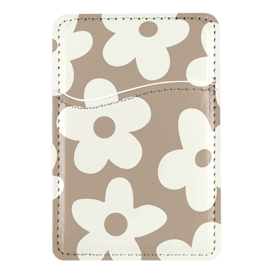 Chestnut Big Blooms MagSafe Card Holder