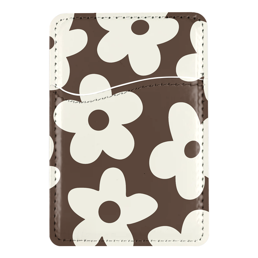 Espresso Big Blooms MagSafe Card Holder
