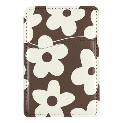 Espresso Big Blooms MagSafe Card Holder