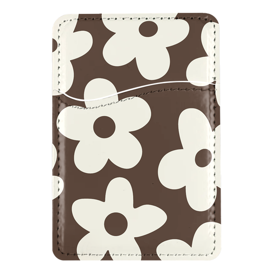 Espresso Big Blooms MagSafe Card Holder
