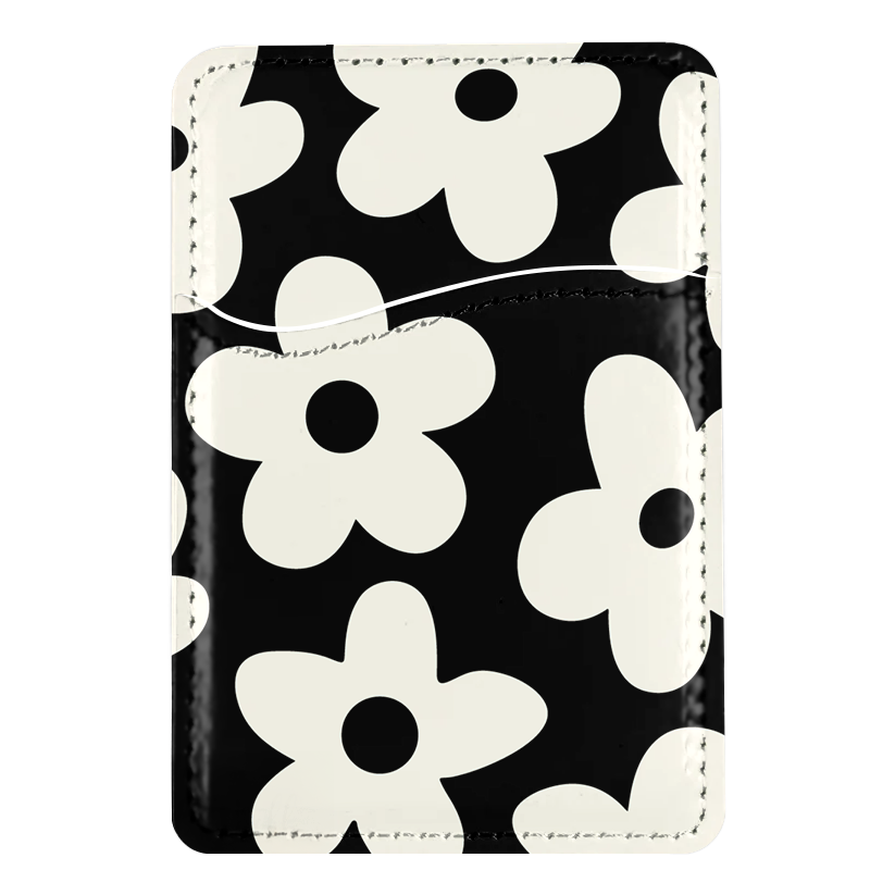 Onyx Big Blooms MagSafe Card Holder