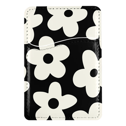 Onyx Big Blooms MagSafe Card Holder