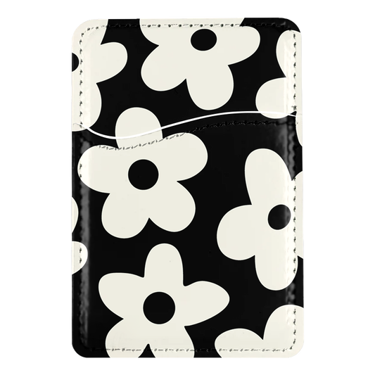 Onyx Big Blooms MagSafe Card Holder