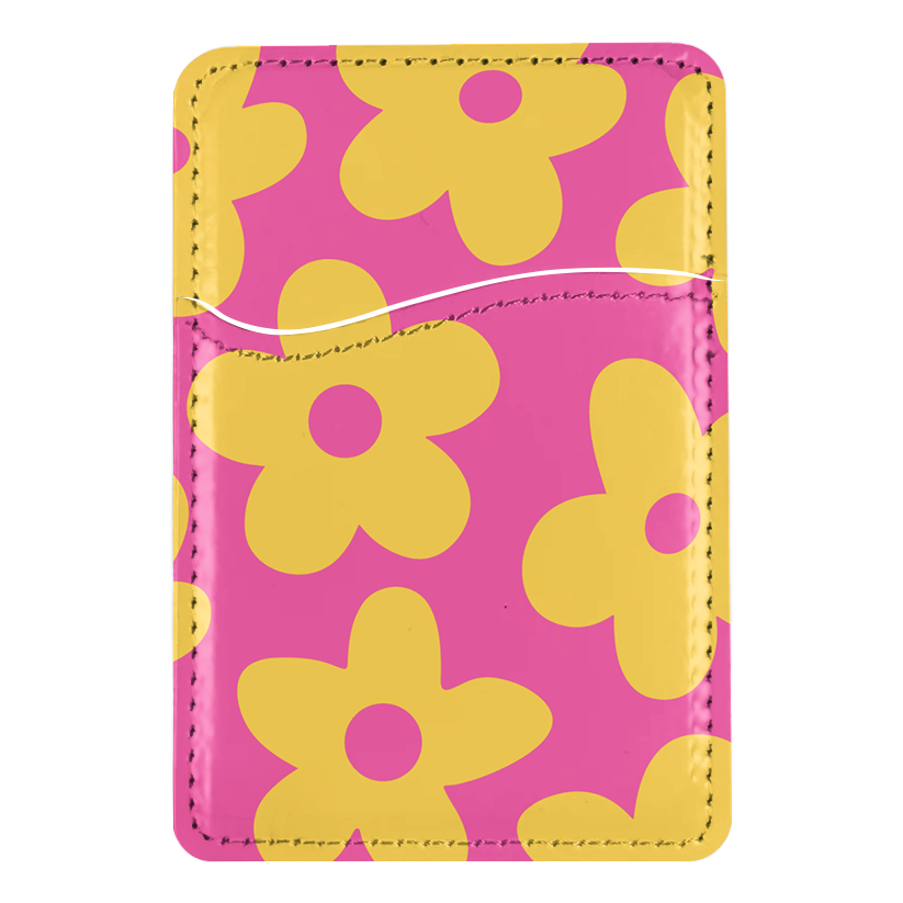 Pink Lemonade Big Blooms MagSafe Card Holder