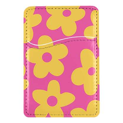 Pink Lemonade Big Blooms MagSafe Card Holder