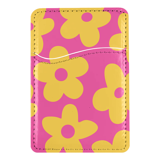 Pink Lemonade Big Blooms MagSafe Card Holder