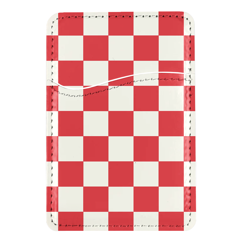 Vermillion Checkers II MagSafe Card Holder
