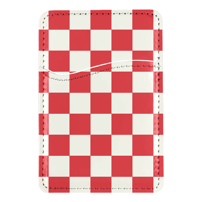 Vermillion Checkers II MagSafe Card Holder
