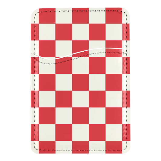 Vermillion Checkers II MagSafe Card Holder