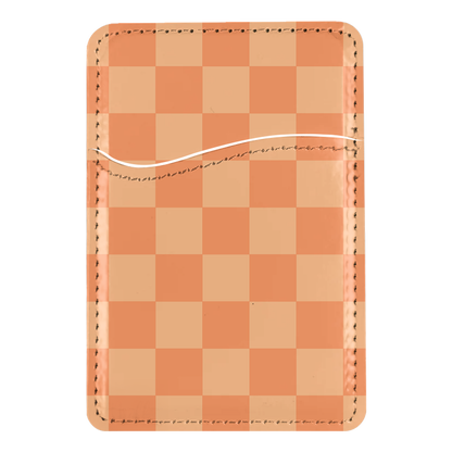Tangerine Checkers MagSafe Card Holder