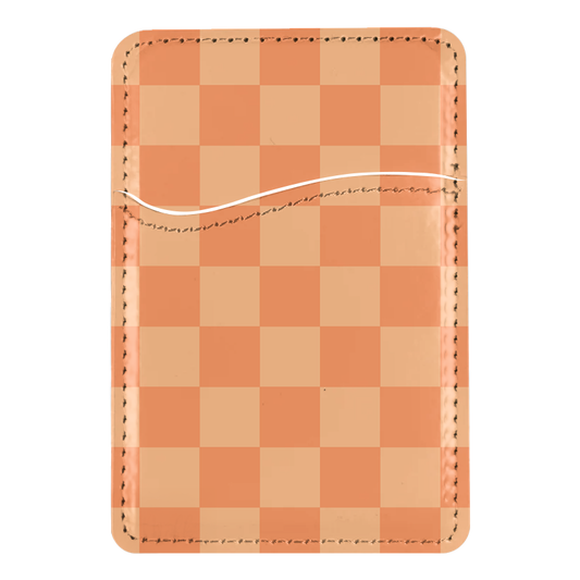 Tangerine Checkers MagSafe Card Holder