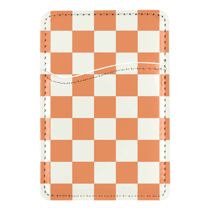 Tangerine Checkers II MagSafe Card Holder