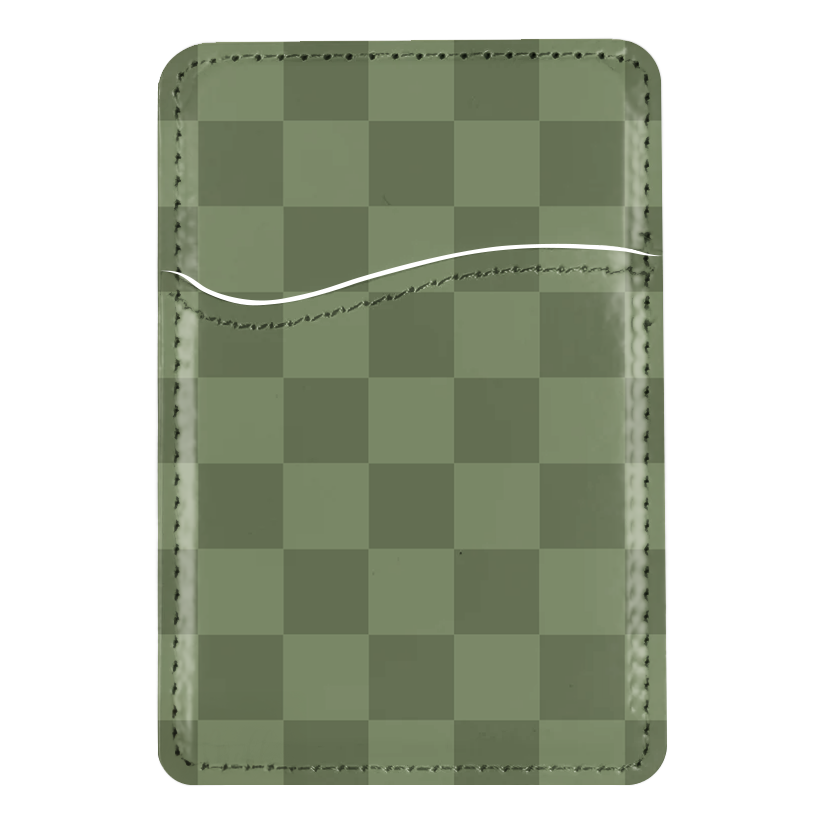 Moss Checkers MagSafe Card Holder