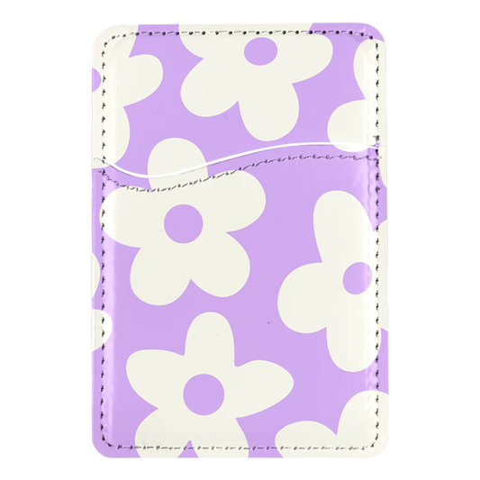 Lavender Big Blooms MagSafe Card Holder