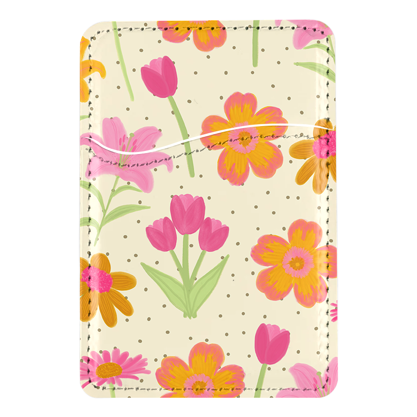 Polka Petals MagSafe Card Holder